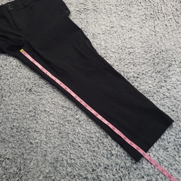 Banana Republic Pants Women 12 Black Cropped Stretch Preppy Normcore Flat Front - Picture 8 of 10